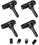 Tire Pressure Sensor TPMS for Ford Lincoln Mercury Tire Pressure Monitoring Pre-Programmed System 315MHz DE8T-1A180-AA 9L3Z-1A189-A Replacement 4 Free Metal Caps Set of 4