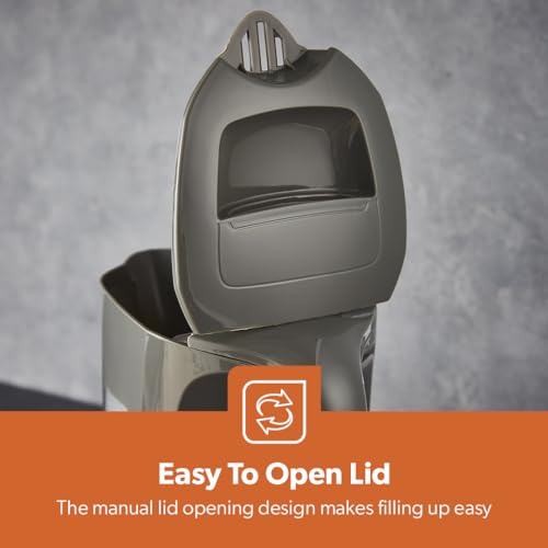 GEEPAS Electric Kettle | 1.7L Cordless Fast Boil Jug Kettle for Hot Water Tea or Coffee | Boil Dry Protection & Auto Shut Off | Illuminated Switch, Cord Storage | 1 Year Warranty, 2200W Grey - Image 4