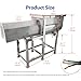 Banfluxion Stainless Steel Food Mixer, 2.2KW 150kg/330lbs Dry & Wet Industrial Mixing Machine, Horizontal Blender for Feed Pallet, Cereal, Feed Powder and Sauce, 220V
