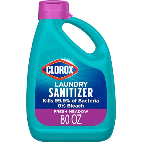 Clorox Laundry Sanitizer, 0% Bleach, Color Safe, Fresh Meadow, 80 Fluid Ounces (Pack May Vary