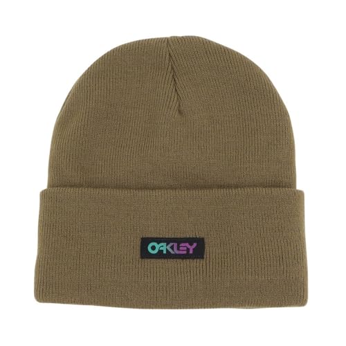 Taglio normale Oakley B1b Gradient Patch Beanie, Verde militare, Taglia unica da uomo