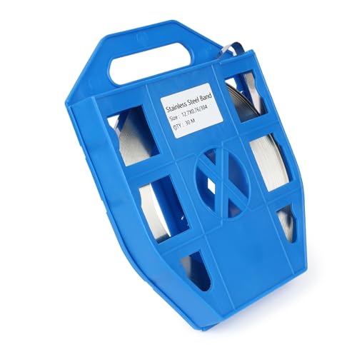 U.S. SOLID Edelstahl-Umreifungsbandspule, Hochleistungs-Umreifungsband 12,7 mm x 0,5 mm x 30 m