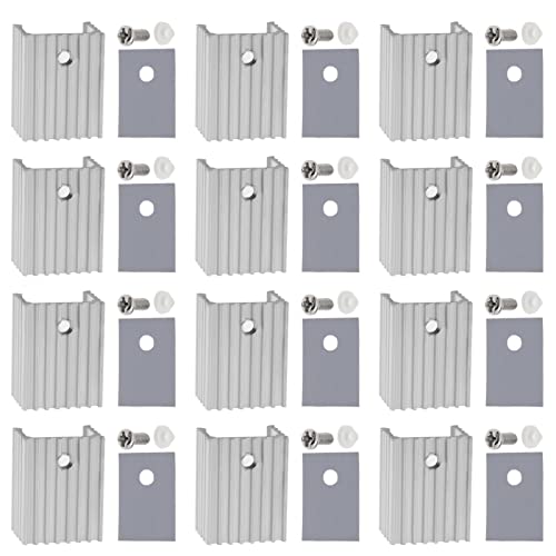 TO-220 Kühlkörper-Set – 12 Stück, 20x15x11 Mm Mit Isolator Für MOSFET & Spannungsregler