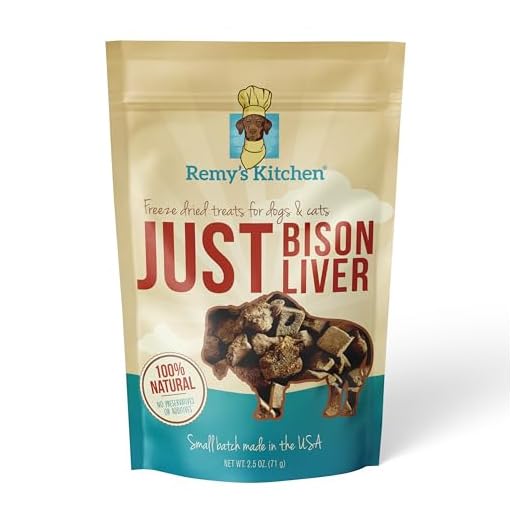 Remy’s Kitchen Freeze Dried Dog Treats – Bison Liver, Single Ingredient, All-Natural, USA Sourced, Human-Grade, Grain-Free High-Protein Training Treats, 2.5 oz