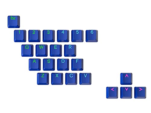 Ranked Rubber Keycap Set, Dark Blue, 23 Keys