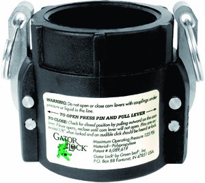 Green Leaf GLP 200 D NL Series Polypropylene Gator Lock Cam Lever Coupling, Non-Locking, 2