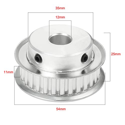 sourcingmap Aluminium XL 30 Zähne, 14 mm Bohrung Timing Spannrolle synchrone Rad DE