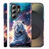 BFRKXOCK for Galaxy S26 Ultra Case, Shockproof 2-in-1 Double Protective Cover, Exquisite Design Anti Scratch Stylish for Samsung Galaxy S26 Ultra 2026,6.9", White Tiger Starry Sky