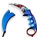 CSGO Karambit Advanced Tactical Knife Survival Knife Hunting Knife Fixed Blade Knife Razor Sharp Edge Camping Accessories Camping Gear Survival Kit Survival Gear 51763 (Yapimi Hyper Beast)