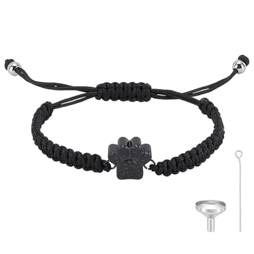 Bracelet porte cendres avec fermoir sécurisé et étanche pour deuil animalier réglable