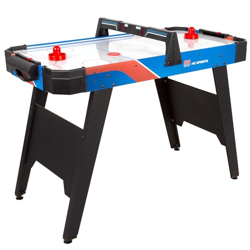 COLORBABY 85433 Mesa Air Hockey niños, con luz LED, 106x53x75 cm, 2 Jugadores, Marcadores eléctricos y manuales, Material Resistente, Bordes...