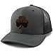 Boston Shamrock Skyline Leather Patch Classic Snapback Trucker Charcoal