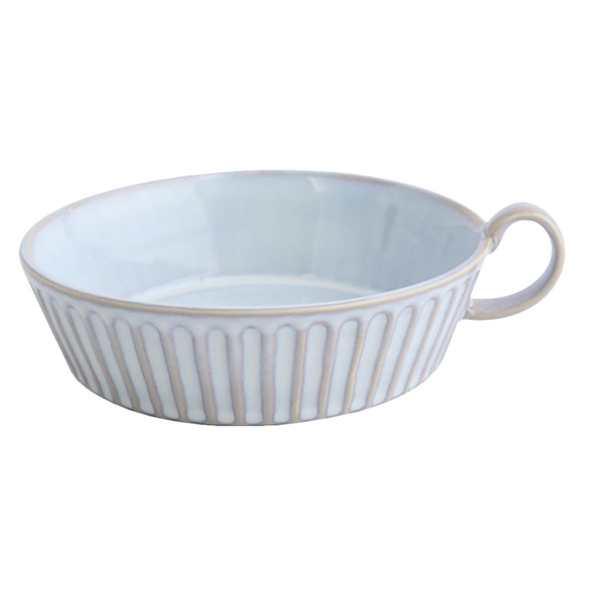 Plat à goûter pour baked eggs et frites, bol de cuisine blanc empilable