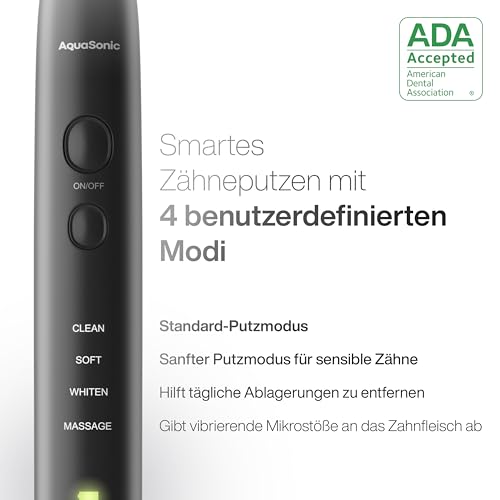 Aquasonic Black Series Ultra Whitening Toothbrush – ADA Accepted Electric Toothbrush- 8 Brush Heads & Travel Case – 40,000 VPM Electric Motor & Wireless Charging - 4 Modes w Smart Timer Review: Honest Opinion & Analysis - Image 4