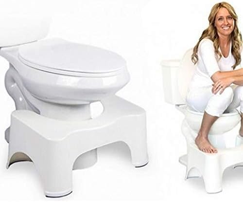 CREDLY Plastic Made In India Tool For Western Toilet Portable Comfortable Sturdy Foot Step For Potty Training Kids Adults White