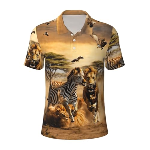 Polo zèbre manches courtes respirant de sport outdoor et travail