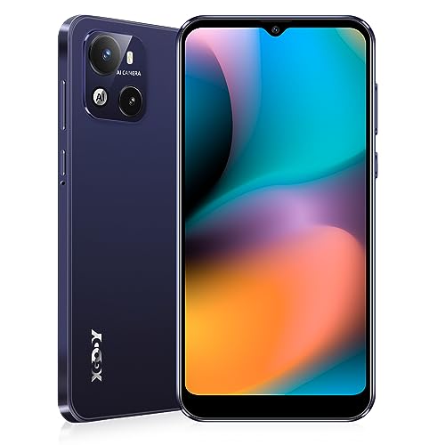 Xgody X18 Mobile Phones, Smartphone 6.3 Inch IPS Screen, 4G Android 10 OS Dual SIM Cheap Phone, Quad Core 2GB+16GB, 8MP+5MP Camera, 4000mAh Battery, GPS Face ID Smart Phone(Dark Purple)