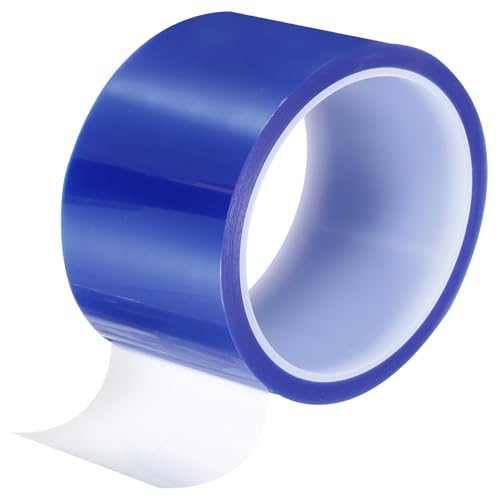 Image of uxcell Blue Heat Tape, 1 Roll 100mmx33m 108ft High Temperature Heat Resistant Tape for Sublimation,Heat Vinyl Press,Heat Transfer, Circuit Board, No Residue