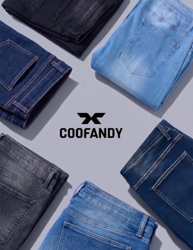 COOFANDY Mens Baggy Jeans Wide Leg Stretch Denim Casual Pants - Image 6