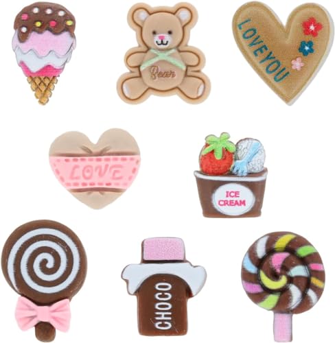 KIYOHARA スイーツデコ デコパーツミックス S パーツ 8個入り BR ブラウン DW-03