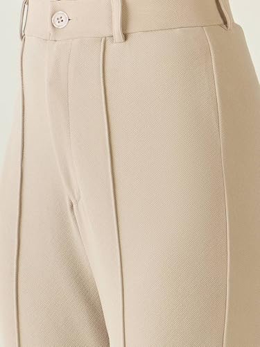 Image of KOTTY Women's Formal Wear Pant Combo Pack of 2 High Waist Straight Fit Office Wears Trousers For Women