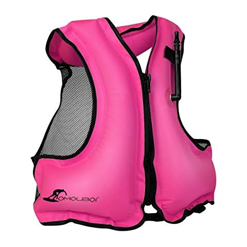 OMOUBOI Floatage Jackets Adult Lightweight Inflatable Snorkel Vest with Adjustable Leg Straps for Men Cover