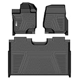 SEALIGHT Ford F150/F150 Lightning Floor Mats - Custom Fit for 2015-2025 2026 Supercrew Models, All Weather Protection, Easy to Clean TPE, 3D Scanning, Non-Slip, Waterproof, Odorless, High Edge Design