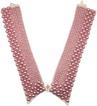 Beaded Pearl Collar – Detachable Faux Collars in White, Pink, or Black for Sweaters, Dresses & Blouses image 3