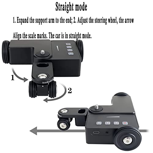 THREMA Voiture De Photographie À Curseur Électrique, Chariot Motorisé pour Appareil Photo avec Mode Électrique Intelligent, 5 Vitesses Réglables, Capture Vidéo Fluide, pour Téléphone/caméras d'action – vue 7