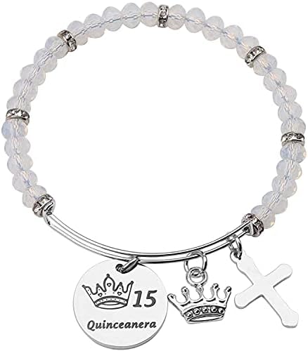 Pulsera de alambre expandible para quinceañera, regalo de 15 cump...