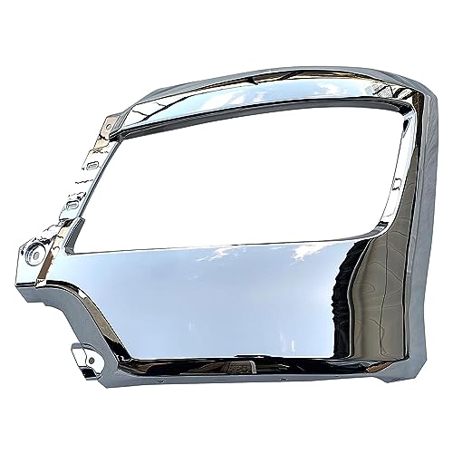 JXCARSIOJP 17 レンジャー H29?フロント バンパー スポイラーあり オール メッキ デコトラ 外装 ヘッドライト カバー 日野の用 左側助手席側