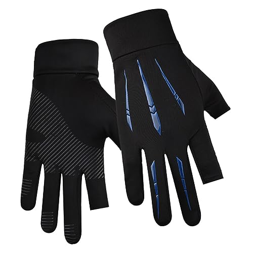 Mikinona 1Pair Compact Wear Resistant Fitness Gloves for Outdoor Sports Fingerless Design for Enhanced Dexterity for Cycling Running Fishing More Summer Protection for Active