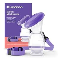 Lansinoh Silikon Milchpumpe & Muttermilchauffänger - angenehmes & extrem weiches Silikon - rettet jeden Tropfen Muttermilch - Alternative zu Milchauffangschalen