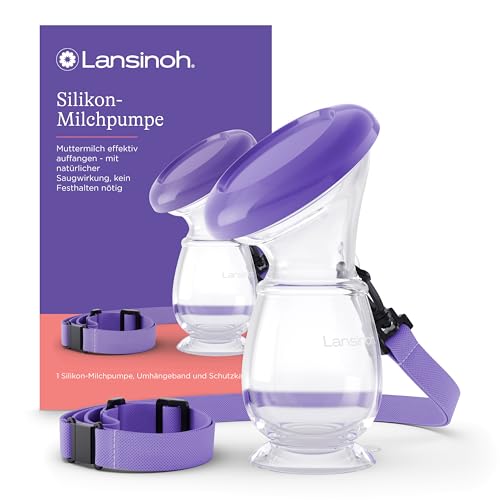 Lansinoh Silikon Milchpumpe & Muttermilchauffänger - angenehmes & extrem weiches Silikon - rettet jeden Tropfen Muttermilch - Alternative zu Milchauffangschalen, 1 Stück (1er Pack)