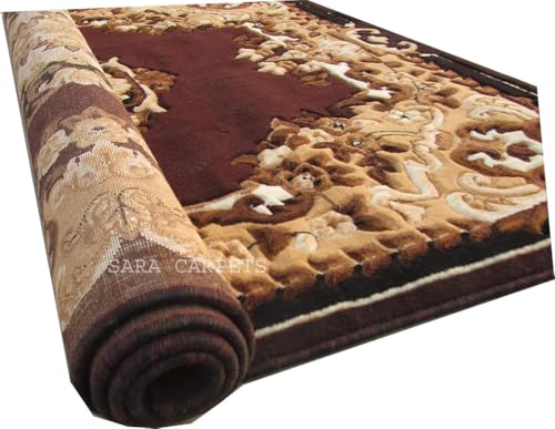 Image of Soft Thick Geometric Acrylic Washable Anti Skid Carpet. for Living Room Bedroom. Hall Size 5 x 7 feet (150X210 Cm) Multi D29