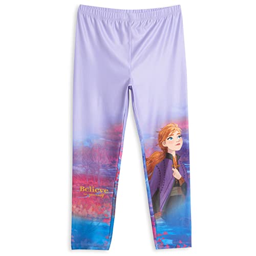 Disney Frozen Princess Anna Elsa Girls 3 Pack Leggings2