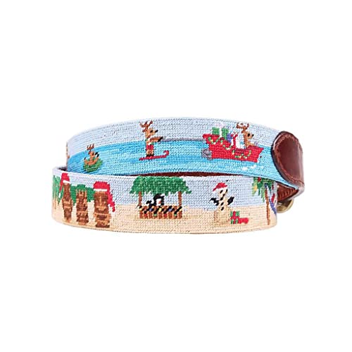 Tropical Christmas Needlepoint Belt by Smathers & Branson3