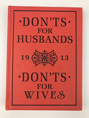 Don'ts for Husbands & Don'ts for Wives 1435113411 Book Cover