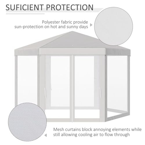 Carpa para camping y patio, blanca, 2 puertas con cierre miniatura 4