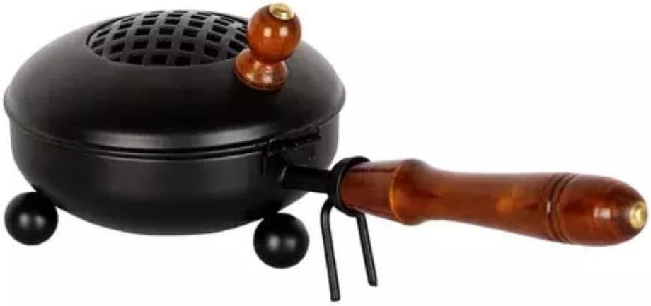 Dangfly Metal Incense Burner Loban Dani Dhoop Dani Aarti Metal Loban Dhoop Dani/Dhoop Dani Burner for Home Office Temple Puja(Round) Metal (Big)