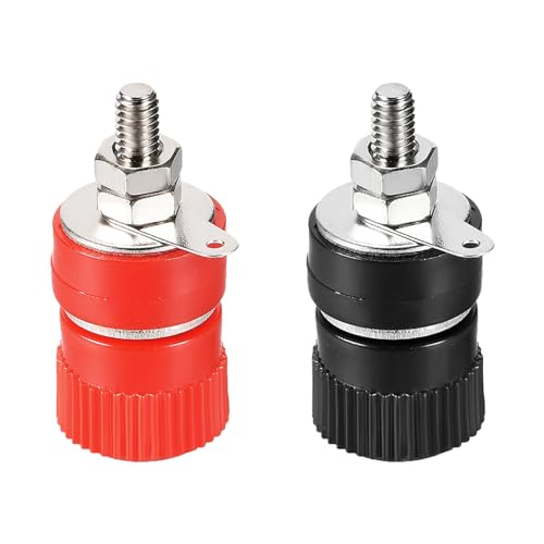 Rebower Binding Post Terminal, M4 Thread Power Amplifier Speaker Connector for Speaker, Battery Box, Banana Plug