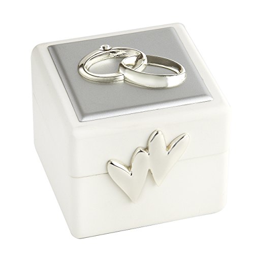 Elegance Ehering-Box mit Doppelringen, Silber Elegance Ehering-Box mit Doppelringen, Silber