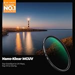 Filtre UV K&F CONCEPT 58mm ultra mince optique japonaise multi-couché avec chiffon de nettoyage (série Nano-K)