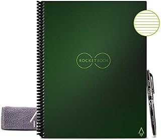 Rocketbook Smart Reusable Notebook - Lined Eco-Friendly Notebook with 1 Pilot Frixion Pen