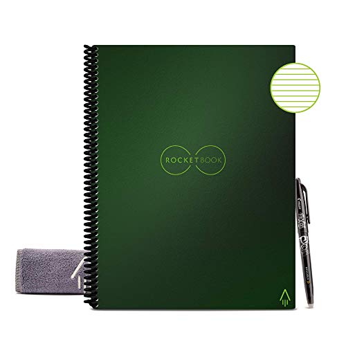 Rocketbook Smart Reusable Notebook - Lined Eco-Friendly Notebook with 1 Pilot Frixion Pen