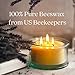 Bluecorn Beeswax 3-Wick Candle, 100% Pure Bees Wax, Yellow, Fragrance Free, Paraffin & Soy Free Candle Wax, Clean Burning, Long Lasting, Home Decor, Gifts for Women & Men, American Made, 10 Oz, 1 Ct