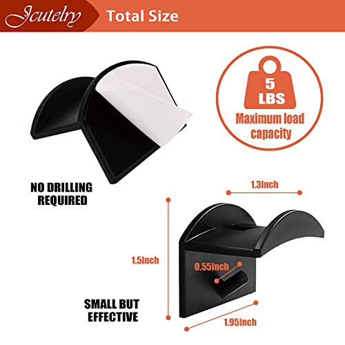 Jcutelry 16Pcs Adhesive Hat Racks For Wall-Minimalist Baseball Caps Hooks Organizer Design，Cap Capers Holder Wall Mount,No Drilling&Simple Fashion,Multi Purpose Hangers Display For Closet/Door,Black #TOP1