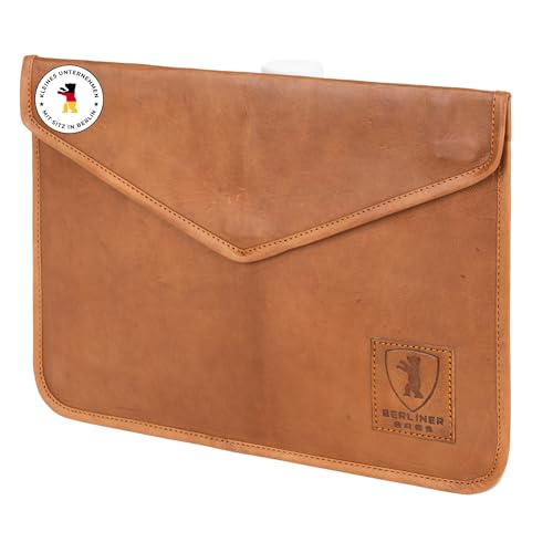 Berliner Bags Vintage Laptoptasche aus Leder, 13 Zoll Notebook Schutzhülle Computer Sleeve - Braun