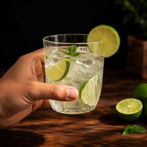 Image of MAGIC SPOON Glass Drinking Glass | Premium Clear Water Juice Tumbler Glasses | Transparent Glass Cups for Water, Juice, Soft Drinks, Milk, Home, Kitchen & Party