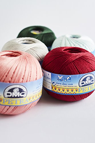 Hilo de ganchillo Petra DMC talla 3-5712 algodón mercerizado para tejer 4